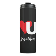 赤いハートウラブバレンタインデーモノグラムの名