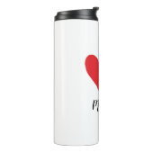 赤いハートウラブバレンタインデーモノグラムの名 タンブラー (回転左)