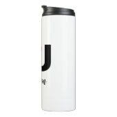 赤いハートウラブバレンタインデーモノグラムの名 タンブラー (回転右)