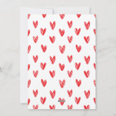 赤いハートエレガントハッピーバレンタインデー3写真 シーズンカード (裏面)