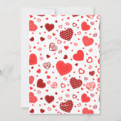 赤いハートエレガントハッピーバレンタインデー3写真 シーズンカード (裏面)