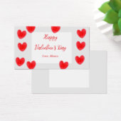 赤いハートエレガントバレンタインデイギフトラベル (デスク)