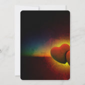 赤いハートエレガントバレンタインデー 招待状 (裏面)