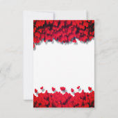 赤いハートエレガントリハーサルディナー 招待状 (裏面)