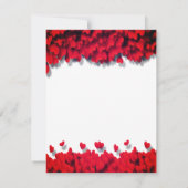 赤いハートエレガントリハーサルディナー 招待状 (裏面)