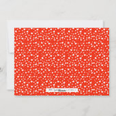 赤いハートエンベロープバレンタインのフォトカード シーズンカード (裏面)