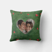 赤いハートオングリーングラス クッション (裏面)