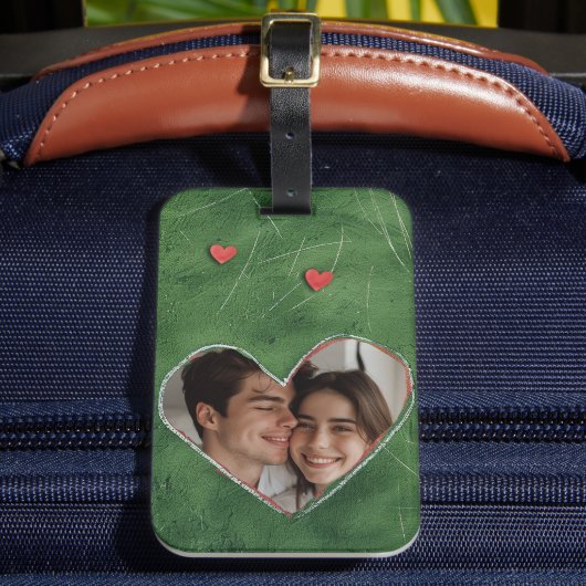 赤いハートオングリーングラス ラゲッジタグ (正面インサイチュ2)