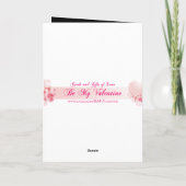 赤いハートオンブラック夫バレンタインカード シーズンカード (裏面)