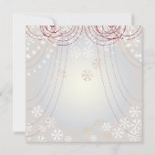 赤いハートオンラディアントホワイトバレンタインパーティー 招待状 (裏面)