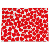 赤いハートオン白 ラージペーパーバッグ (正面)