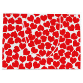 赤いハートオン白 ラージペーパーバッグ (裏面)