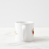 赤いハートオン金ゴールドフィリグリー エスプレッソカップ (裏面)