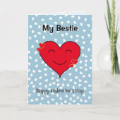 赤いハートカスタム文字ガレンティーヌデイ シーズンカード (正面)