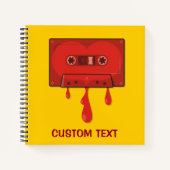 赤いハートカセット ノートブック (正面)