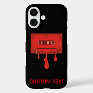 赤いハートカセット iPhone 16ケース