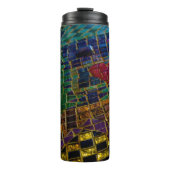 赤いハートカラフルモザイク タンブラー (正面)