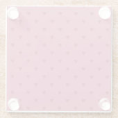 赤いハートガラスコースター ガラスコースター (裏面)