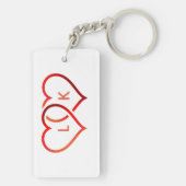 赤いハートキーチェーン キーホルダー (裏面)