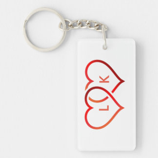 赤いハートキーチェーン キーホルダー