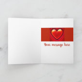 赤いハートクリスマスカードと愛。 カード (内部)