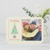 赤いハートクリスマスホリデーカード シーズンカード (スタンド正面)