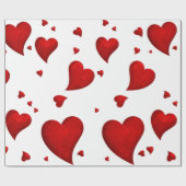 赤いハートクリスマスメリークリスマスへようこそ2022 ラッピングペーパー (フラット)