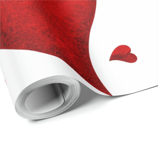 赤いハートクリスマスメリークリスマスへようこそ2022 ラッピングペーパー (ロールコーナー)