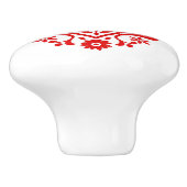 赤いハートグラフィックデザイン セラミックノブ (側面)