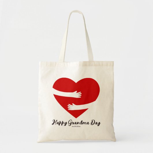 赤いハートグランマデイトートバッグ トートバッグ (正面)