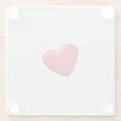 赤いハートグレイトレンディーラヴ結婚ィーズ ガラスコースター (裏面)