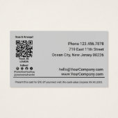 赤いハートグレーバレンタインのギフト券カード (裏面)