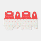 赤いハートゲーブルボックス – バレンタインの愛用ボックス フェイバーボックス (折り畳みなし)