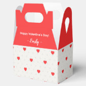赤いハートゲーブルボックス – バレンタインの愛用ボックス フェイバーボックス (オープン)