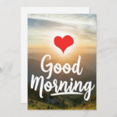 赤いハートサニーグッドモーニング シーズンカード (正面/裏面)