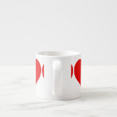 赤いハートシェイプラブクラシックシンプルミニマリズム エスプレッソカップ (裏面)