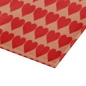 赤いハートシェイプラブクラシックシンプルミニマリズム カッティングボード (角)