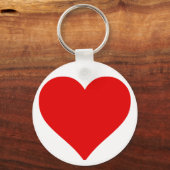 赤いハートシェイプラブクラシックシンプルミニマリズム キーホルダー (正面)