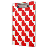 赤いハートシェイプラブクラシックシンプルミニマリズム クリップボード (左)