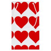 赤いハートシェイプラブクラシックシンプルミニマリズム スモールペーパーバッグ (裏面)