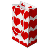 赤いハートシェイプラブクラシックシンプルミニマリズム スモールペーパーバッグ (正面アングル)