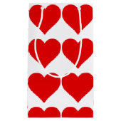 赤いハートシェイプラブクラシックシンプルミニマリズム スモールペーパーバッグ (正面)