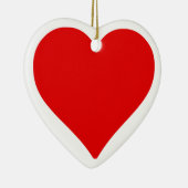 赤いハートシェイプラブクラシックシンプルミニマリズム セラミックオーナメント (右)