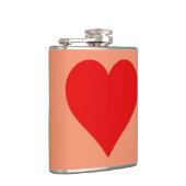 赤いハートシェイプラブクラシックシンプルミニマリズム フラスク (右)
