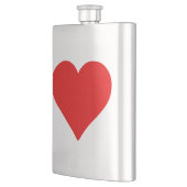 赤いハートシェイプラブクラシックシンプルミニマリズム フラスク (左)