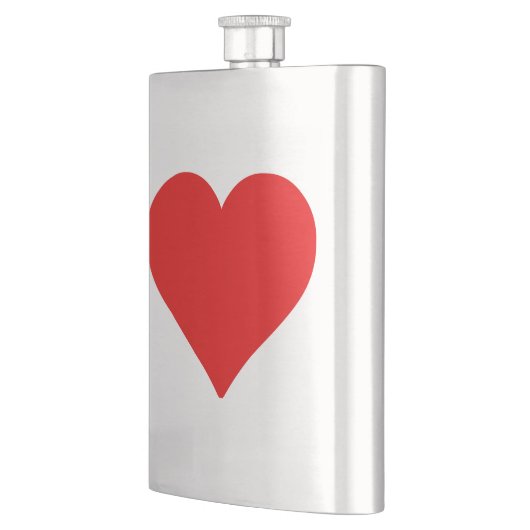 赤いハートシェイプラブクラシックシンプルミニマリズム フラスク (左)