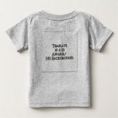 赤いハートシェイプラブクラシックシンプルミニマリズム ベビーTシャツ (裏面)