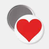 赤いハートシェイプラブクラシックシンプルミニマリズム マグネット (正面/裏面)