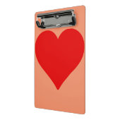 赤いハートシェイプラブクラシックシンプルミニマリズム ミニクリップボード (アングル2)