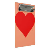 赤いハートシェイプラブクラシックシンプルミニマリズム ミニクリップボード (アングル)